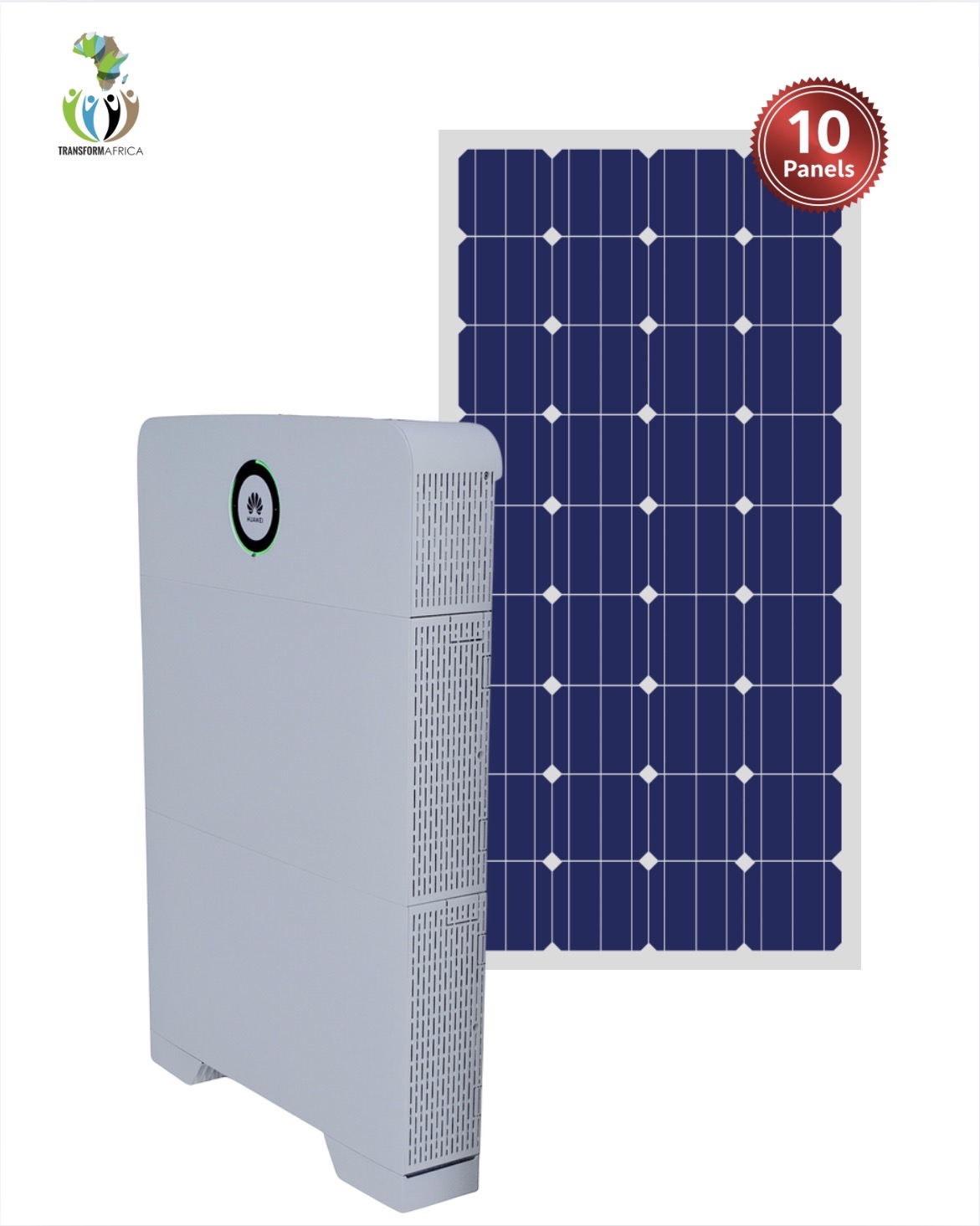 Huawei Power M Solar Power 6kVA/5kW Inverter + 10kWh Lithium-ion Battery + 10 x 550W Solar PV Panels