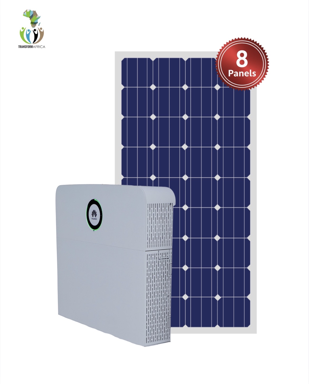 Huawei Power M Solar Power 3kVA/2.5kW Inverter + 5kWh Lithium-ion Battery + 8 x 550W Solar PV Panels