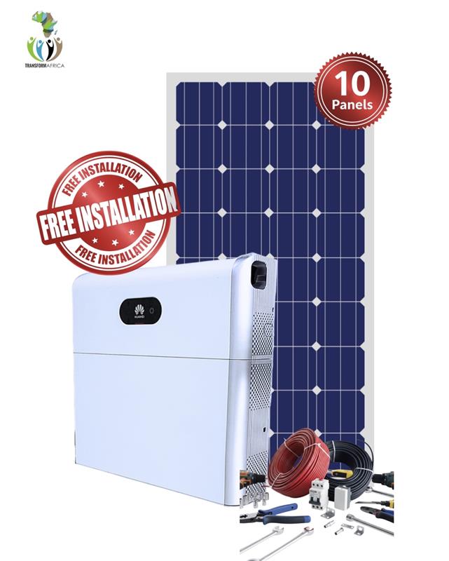 Huawei Luna 2.0 Solar Power 6kVA/5kW Inverter + 5kWh Lithium-ion Battery + 10 x 650W Solar PV Panels