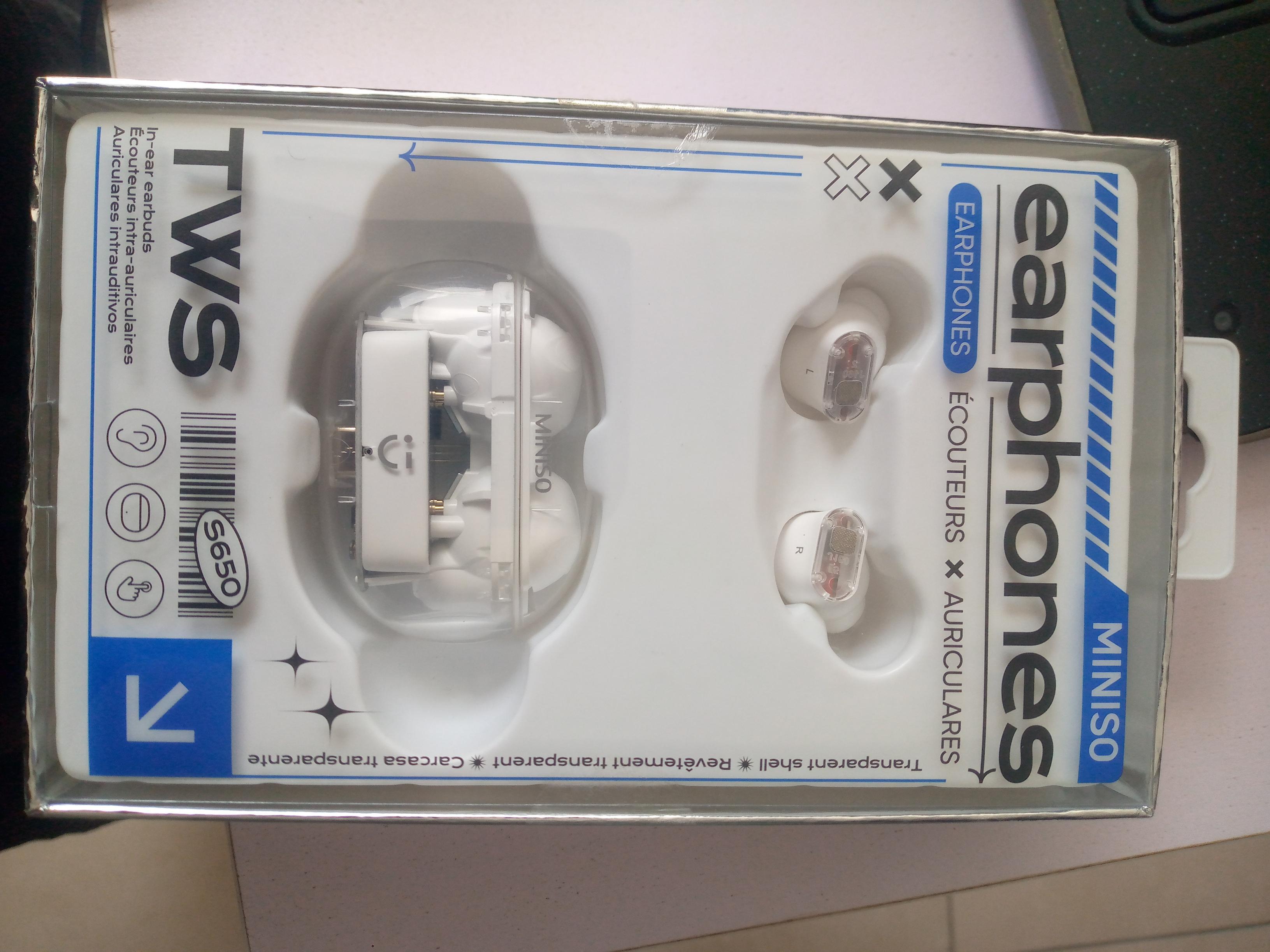 Ice Brick Series TWS Wireless Earphones Model: S650(White)